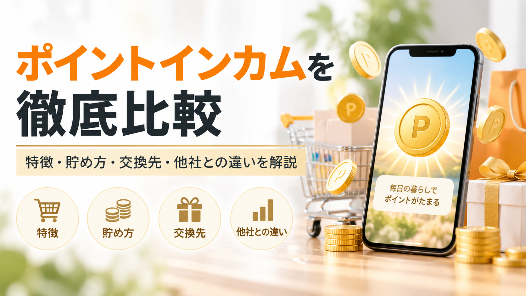 ポイントインカムを徹底比較
特徴・ポイントの貯め方・交換先・他社との違いを解説