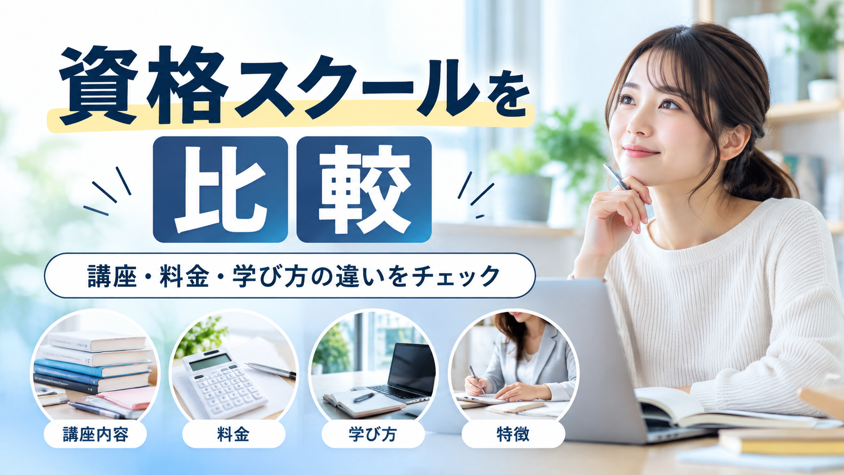 資格スクールを比較
｜ヒューマンアカデミーなどの講座・料金・特徴をわかりやすく解説